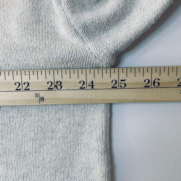 J Jill Pure Jill Oatmeal V Neck Long Sleeve Pullover Minimalist Cozy Sweater L - Picture 5 of 10